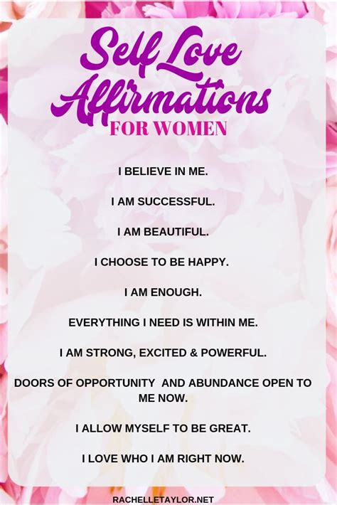 Self Love Affirmations For Women Self Love Affirmations Love