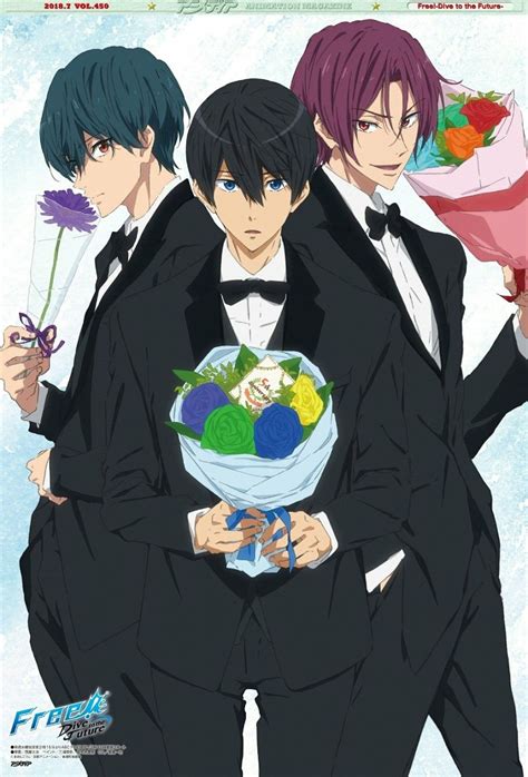 Haruka and his relay teammates decide to hold a training camp in the summer of their second year of middle school. Ikuya, Haru, and Rin on Animedia Magazine #clear file ...