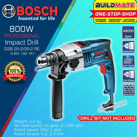 Bosch Professional Original Impact Hammer Drill 800w Gsb 20 2 Re For
