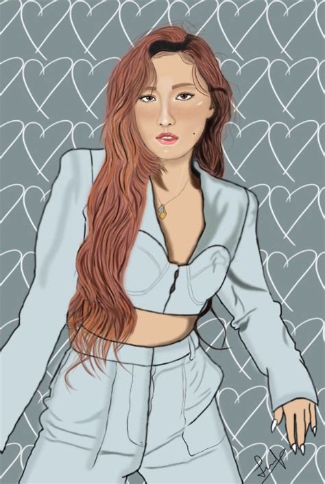 Hwasa Fanart Digital Art Potrait Mamamoo Amino