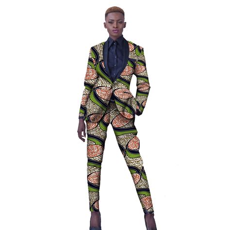 Fashion Africa Style Women African Pant Suits Set Festive Suits Ladies Print Dashiki Blazers