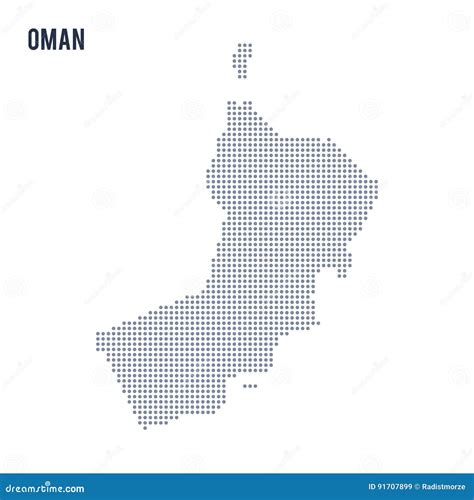 Vector Dotted Map Of Oman Isolated On White Background Stock Vector
