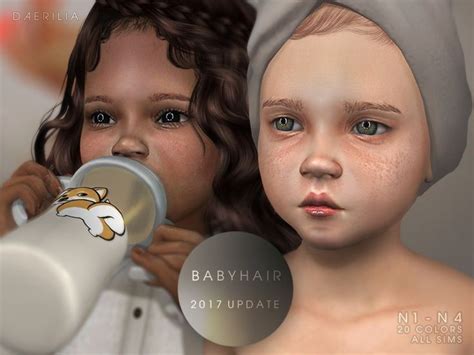 The Sims Resource Babyhair N1 N4 By Daerilia Sims The Sims 4 Skin