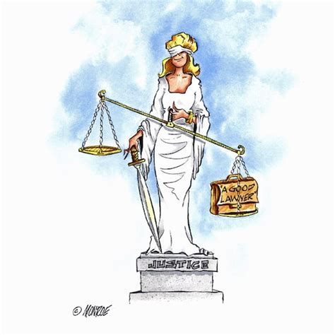 Scales Of Justice Print Humorous Law Office Decor Lady Etsy