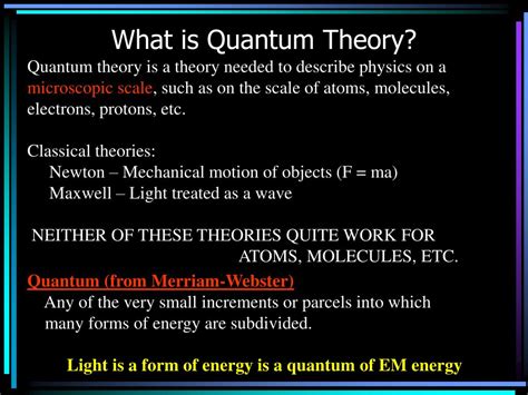 Ppt Quantum Theory Powerpoint Presentation Free Download Id212901