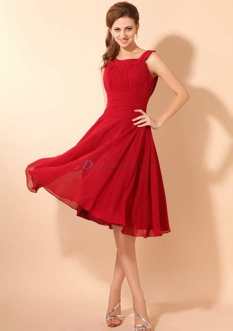 Knee Length Red Dress Natalie