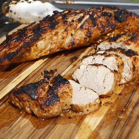 Broil on top rack of oven 5 minutes to brown. Grilled Pork Tenderloin Rosemary / Basil Olive Oil Recipe in 2020 | Grilled pork, Pork ...