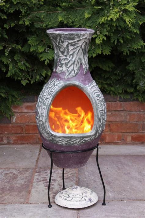 Mexican Clay Chimenea Earth Chiminea Patio Heater Fire Bowl Barbeque