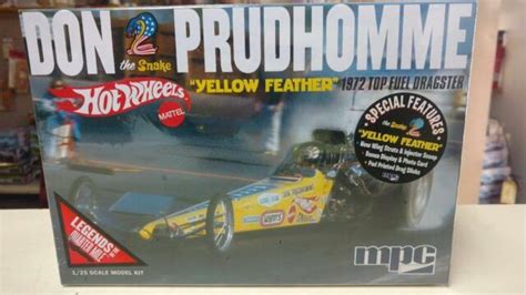 Mpc 844 Don Prudhomme Hot Wheels Yellow Feather 1972 Tf Dragster Model