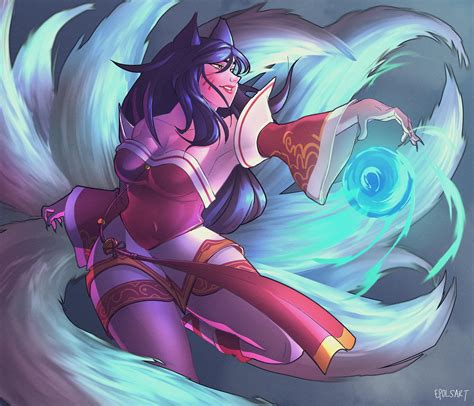 Just Started Playing LoL So Here S My Ahri Drawing Hope You Like It R AhriMains