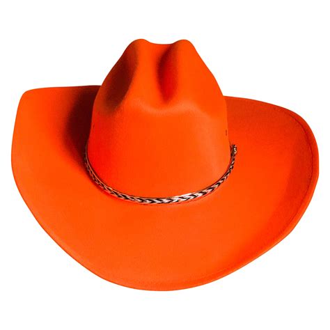Rockmount Sierra Ultra Felt Blaze Orange Western Cowboy Hat