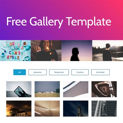 Free Html Photo Gallery Website Templates Printable Templates