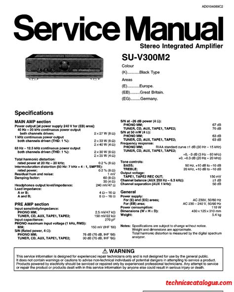 technics su v300m2 service manual pdf download manualslib