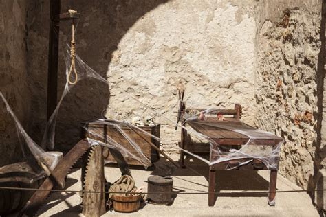 Medieval Instruments Of Torture Of The Inquisition In Spain Stock Image