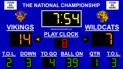 Football Scoreboard Software Pro V3 Turn Your Tv Into A Scoreboard