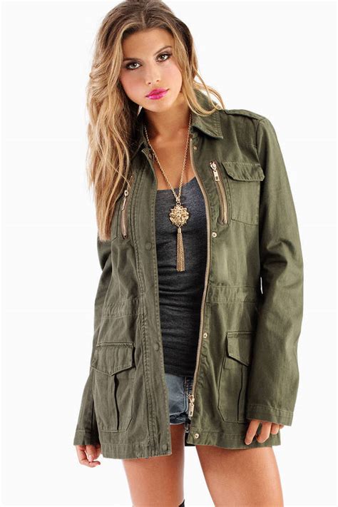 Green Jacket Long Utility Jacket Green Army Jacket 88 Tobi Us