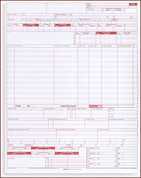 Cms 1500 And Ub 04 Claim Form Form Resume Examples Wjyd1akmvk