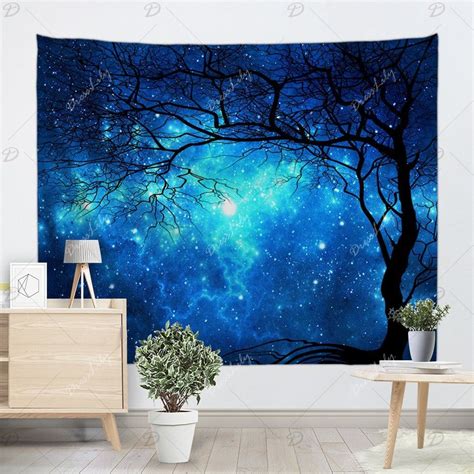Galaxy Tree Print Tapestry Wall Hanging Art Tapestry Wall Hanging