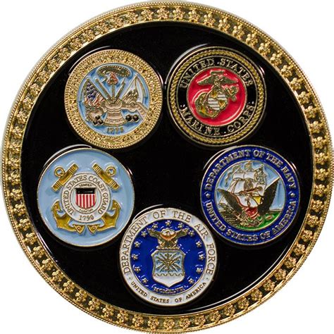 Custom Military Coins With All 5 Branches