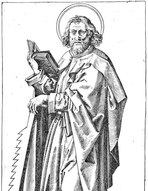 Saint Simon The Zealot Catholic Coloring Page