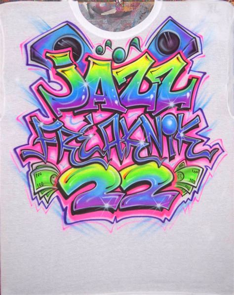 Airbrush Graffiti Freaknik Name 80s Style Speakers Music Etsy In