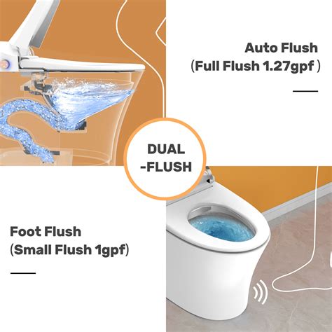 Horow Smart Toilet Bidets Dual Flush 127gpf Elongated One Piece Toilet