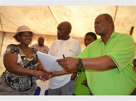 Holomisa Residents Receive Title Deeds Boksburg Advertiser