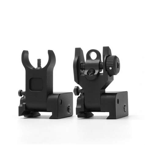 Ar 15 Flip Up Front And Rear Iron Sights 10 Sets Rockfire Sports Inc