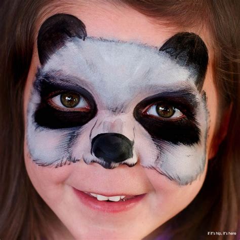 Maquillaje para niños Halloween 2019 Oso panda Caras pintadas