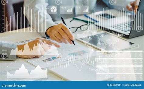 Businessman Checking Financial Result Of Company Economy Stock Image