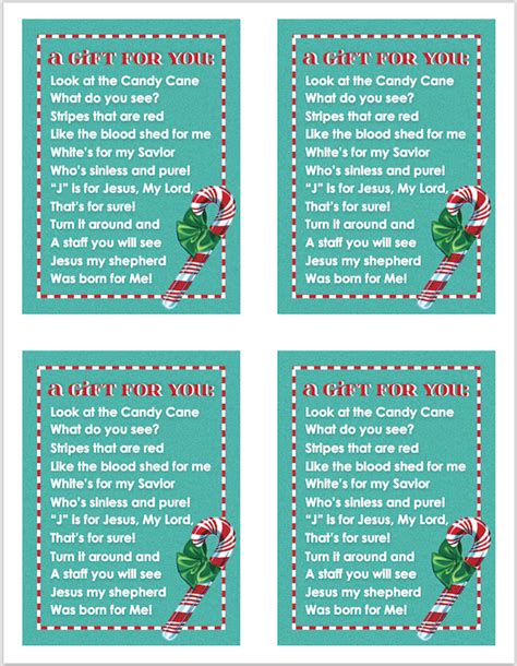 Now, my friends, here is your free printable: Printable Candy Cane Poem for Christmas - Flanders Family ...