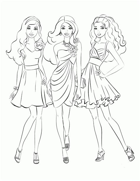 Barbie Fashion Coloring Pages 44 Free Coloring Pages
