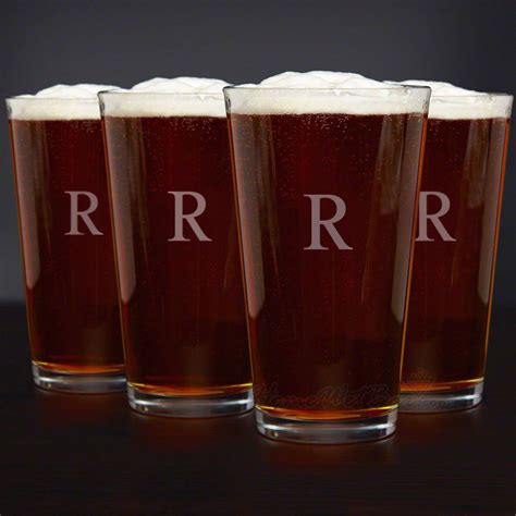 Personalized Classic American Pint Glasses Set Of 4