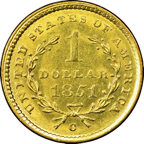 1851 C G1 Ms Gold Dollars Ngc