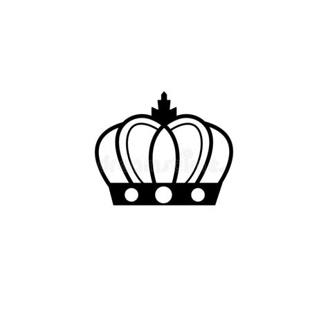 Black Crown Icon Vector Illustration Stock Vector Illustration Of