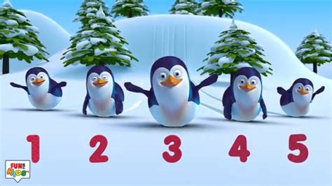 Five Little Penguins Nursery Rhyme Cartoons For Toddlers Videos For