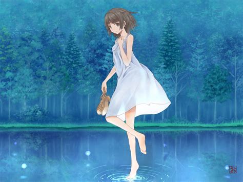Anime Girl Walking On Water Pretty Anime Style Pics