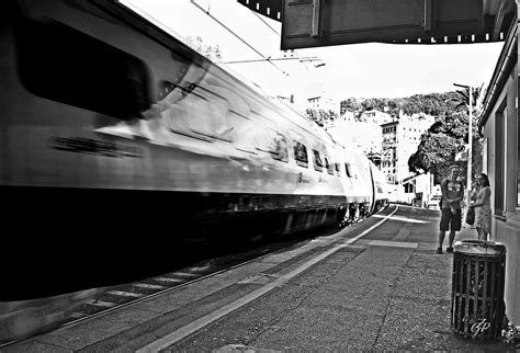 Warning Passing Train At Platform One © Gianni Paolo Flickr