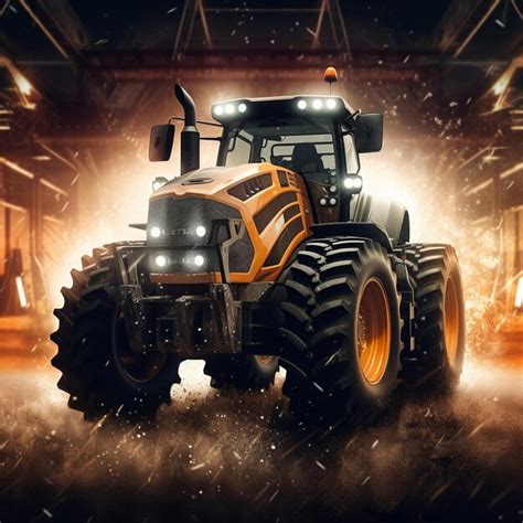 Premium Ai Image A Tractor With The Word Tractor On It