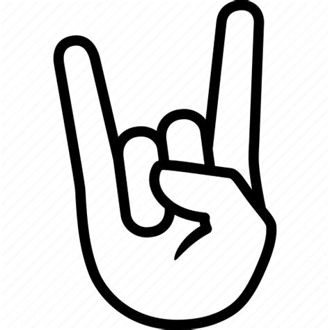 Gesture Hand Heavy Horns Metal Rock Sign Icon Download On