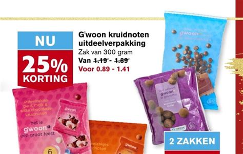 G Woon Kruidnoten Uitdeelverpakking 300 Gram Aanbieding Bij Hoogvliet