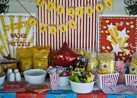 concession table for movie night party movie night party movie night birthday party movie