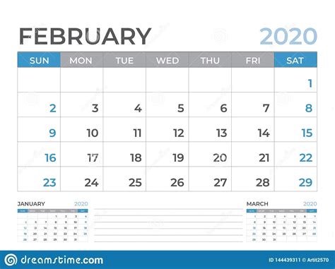 Calendar Feb 8 2020 Month Calendar Printable