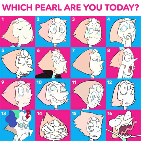 There Is A Pearl Face For Every Mood Steven Universe Steven