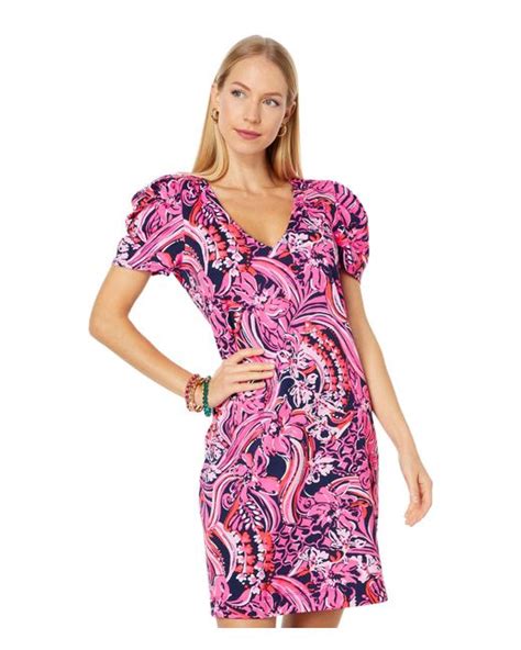 Lilly Pulitzer Cotton Aleece Dress In Purple Lyst