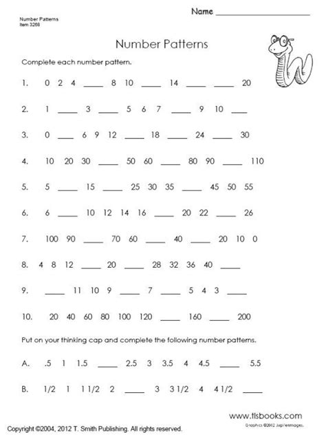 Number Patterns Worksheets Pdf Grade 4 Thekidsworksheet