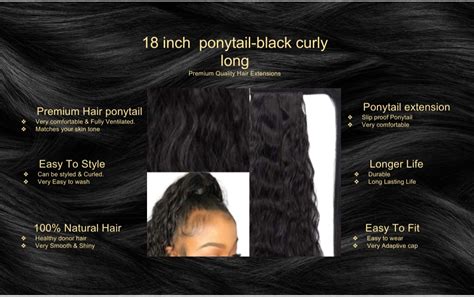 18 Inch Ponytail Hair Extensions With A 100 Unprocessed Natural Hair