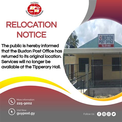 Buxton Relocation Guyana Post Office Corporation