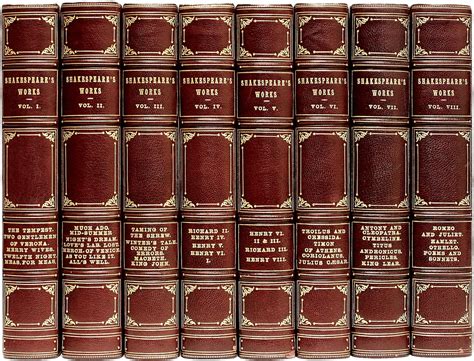Shakespeare William The Complete Works Of Shakespeare 8 Volumes