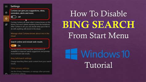 How To Disable Remove Bing From Start Menu In Windows 10 The Teacher